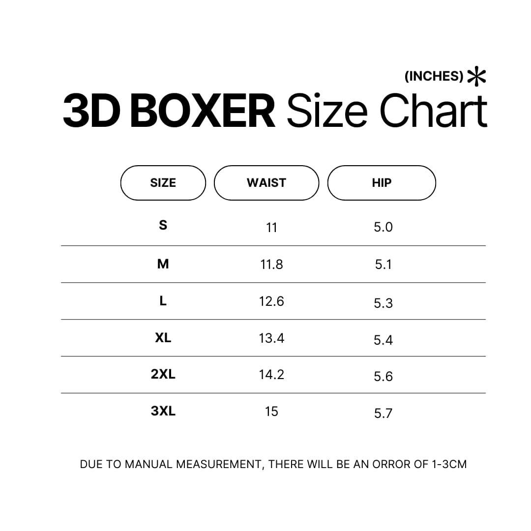 Boxer Size Chart - Dorohedoro Store