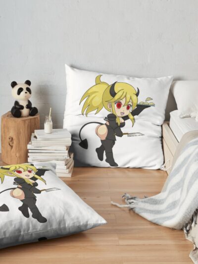 Dorohedoro Devil Girl Nikaido Throw Pillow Official Dorohedoro Merch